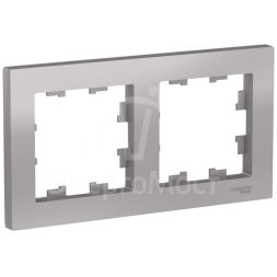 Рамка 2-м AtlasDesign универс. алюм. SchE ATN000302
