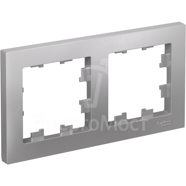 Рамка 2-м AtlasDesign универс. алюм. SchE ATN000302