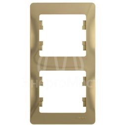 Рамка 2-м Glossa верт. титан SchE GSL000406