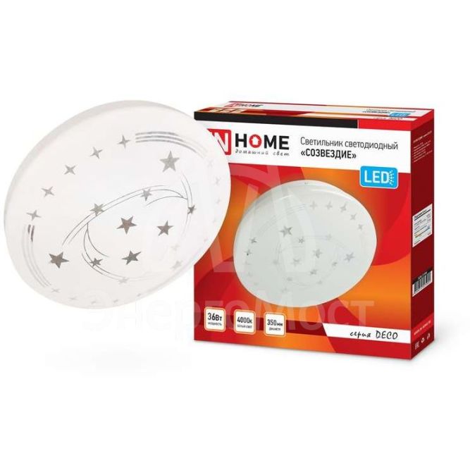 Светильник светодиодный DECO СОЗВЕЗДИЕ 36Вт 230В 4000К 2340лм 350мм IN HOME 4690612025001
