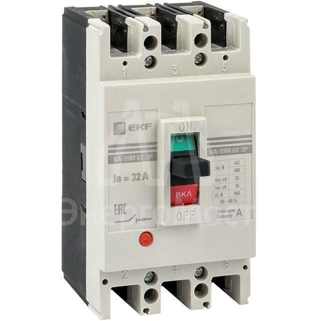 Выключатель автоматический 3п 63/32А 25кА ВА-99М PROxima EKF mccb99-63-32m