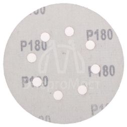 Диск абразивный на ворсовой основе на липучке перфорированный P180 125мм (уп.10шт) Kranz KR-91-1169