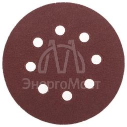 Диск абразивный на ворсовой основе на липучке перфорированный P180 125мм (уп.10шт) Kranz KR-91-1169