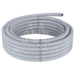 Металлорукав в ПВХ изоляции DN 20мм Dвн.20.5мм Dнар.25.5мм без протяжки сер. (уп.50м) DKC 6071R-020