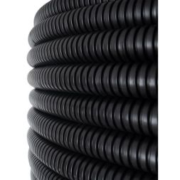 Труба гофрированная ПНД d50мм с протяжкой черн. (уп.20м) Plast PROxima EKF tpnd-50n