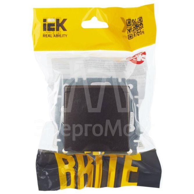 Розетка BRITE РСбш10-3-44-БрТБ 16А IP44 с заземл. защ. шторки с крышкой бронза IEK BR-R16-16-44-K45