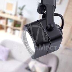 Светильник трековый TR10-GU10 MR16 1ф BK черн. Эра Б0044262