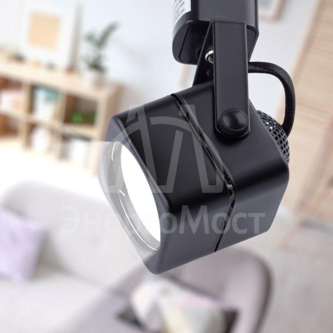 Светильник трековый TR10-GU10 MR16 1ф BK черн. Эра Б0044262