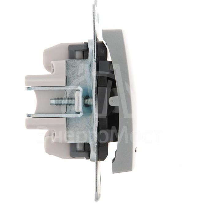 Механизм выключателя 2-кл. 1п СП Karina 10А IP20 с подсветкой мат. серебр. LEZARD 707-4388-112