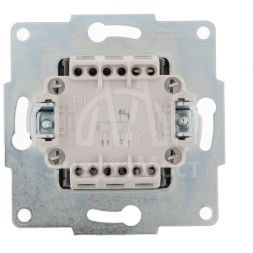 Механизм выключателя 2-кл. 1п СП Karina 10А IP20 с подсветкой мат. серебр. LEZARD 707-4388-112