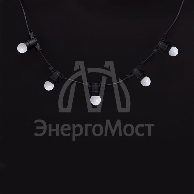 Гирлянда уличная &amp;quot;Белт-лайт&amp;quot; PBL-S40/L24+1.5 Black E27 IP65 24м 40ламп 1.5м шнур соедин. в линию max750Вт (лампы не в компл.; возможно использов. с фитолампами в теплице) Pro JazzWay 5058255