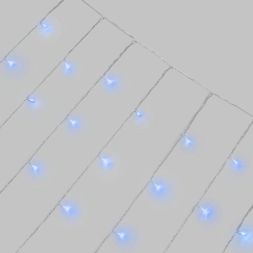 Гирлянда светодиодная занавес 3х2м 264 LED син. прозр. ПВХ IP44 эффект мерцания 22 нити 12 LED/нить Neon-Night 235-523