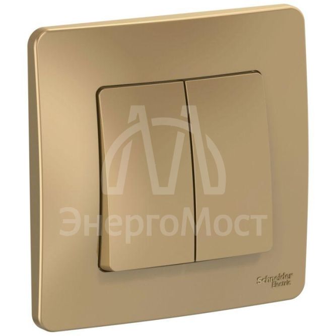 Выключатель 2-кл. СП Blanca 10А IP20 (сх. 5) 250В титан SchE BLNVS010504