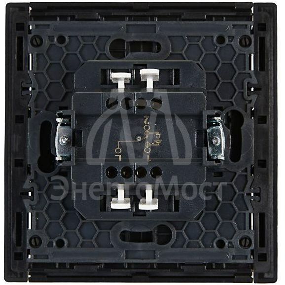 Выключатель проходной 1-кл. СП FORTE&amp;amp;PIANO 10А FP104 с индикацией черн. IEK FP-V12-1-10-1-K02