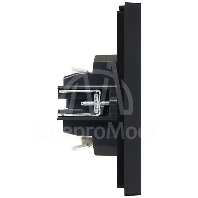 Выключатель проходной 1-кл. СП FORTE&amp;amp;PIANO 10А FP104 с индикацией черн. IEK FP-V12-1-10-1-K02