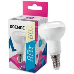 Лампа светодиодная R50 8Вт 220В E14 3000К Космос Lksm_LED8wR50E1430