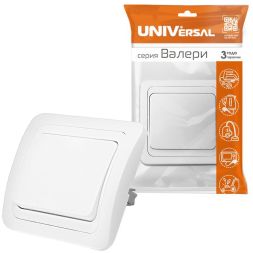 Выключатель 1-кл. СП Валери 10А IP20 бел. UNIVersal В0021