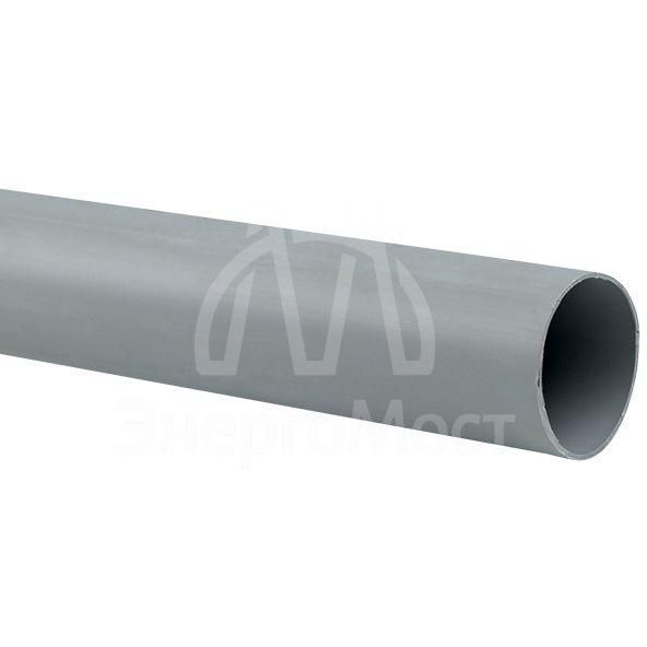 Труба гладкая ПВХ жесткая d40мм сер. (дл.3м) PROxima EKF trg-40-3n