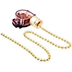 Выключатель для настенного свет. с цепочкой 270мм зол. Rexant 32-0102