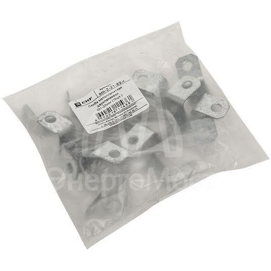 Скоба крепежная двухлапковая d21-22мм метал. (уп.10шт) PROxima EKF sm-2-21-22-r