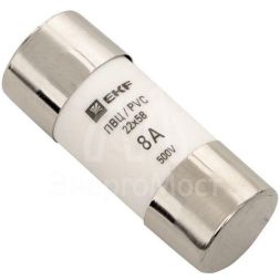 Вставка плавкая цилиндрическая ПВЦ 22х58 8А EKF pvc-22x58-8