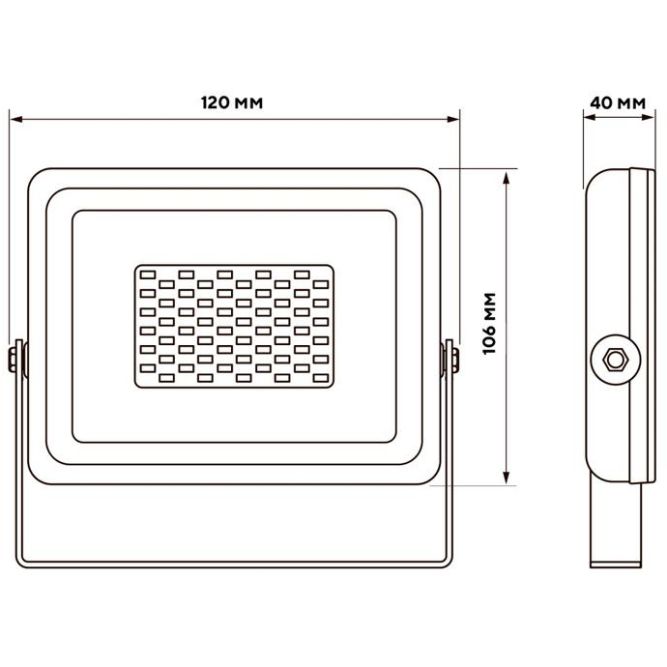 Прожектор светодиодный PFL-SC 10Вт IP65 6500К мат. стекло JazzWay 5004863