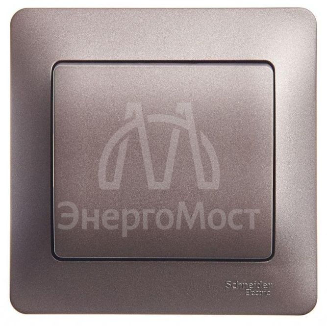 Выключатель 1-кл. СП Glossa 10А IP20 (сх. 1) 10AX в сборе графит SchE GSL001312