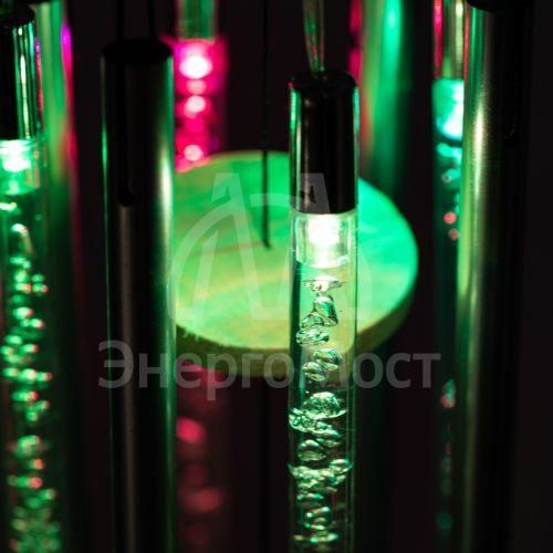 Светильник садовый ERASF22-46 Солнечный ветер RGB 6LED 70см на солнечной батарее d13.5см ЭРА Б0057664