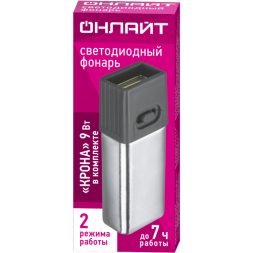 Фонарь светодиодный мини 90 889 OPT-CP10-6F22 пласт. 1СОВ 1Вт 2реж. 50лм IP20 ОНЛАЙТ 90889
