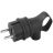 Вилка угловая VX12-B-IP44 16А IP44 с заземл. с кольцом каучук черн. Эра Б0069323