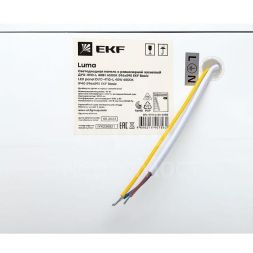 Светильник светодиодный ДУО-4110-L 40Вт 6500К 595х595 опал панель Basic EKF LPL-4110-L-40-6500