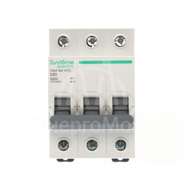 Выключатель автоматический 3п City9 Set (АВ) С 63А 6кА 400В SE C9F36363