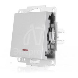 Механизм выключателя1кл. СП с индик. VESNA платина LEZARD 742-3588-111