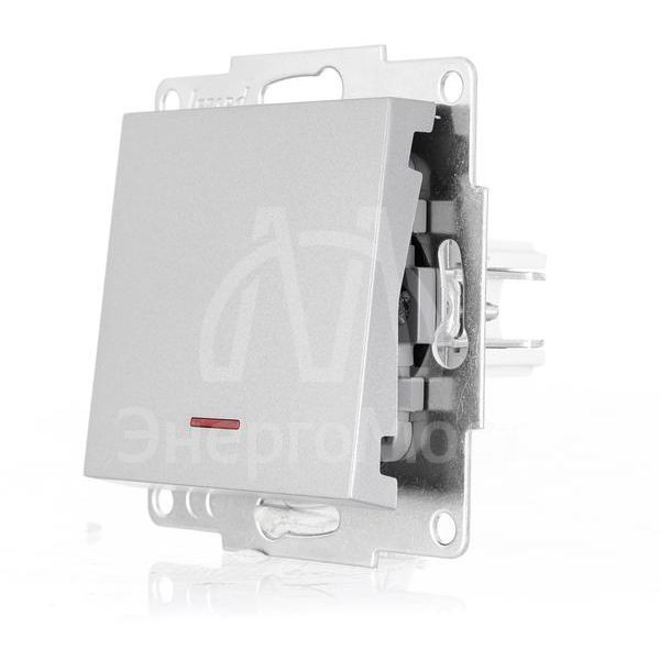 Механизм выключателя1кл. СП с индик. VESNA платина LEZARD 742-3588-111