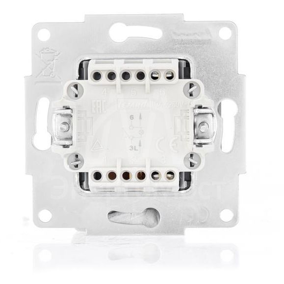 Механизм выключателя1кл. СП с индик. VESNA платина LEZARD 742-3588-111