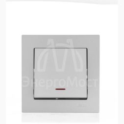 Механизм выключателя1кл. СП с индик. VESNA платина LEZARD 742-3588-111