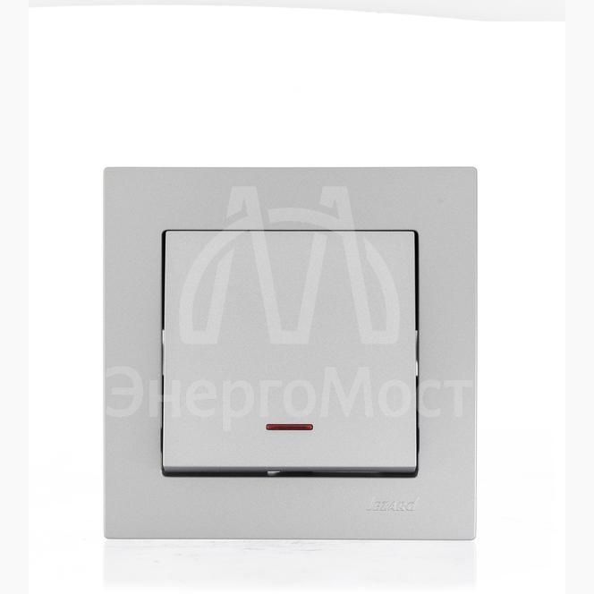 Механизм выключателя1кл. СП с индик. VESNA платина LEZARD 742-3588-111