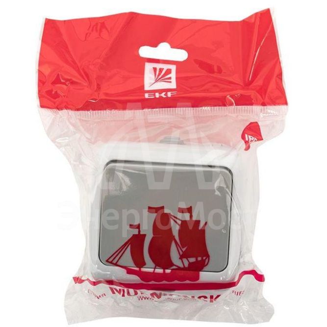 Переключатель проходной 1-кл. ОП Мурманск 10А IP54 сер. EKF EFV10-025-30-54