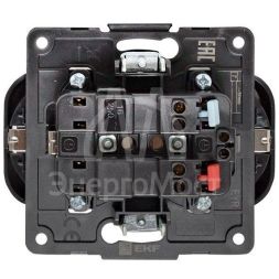 Розетка 2-м СП Стокгольм 16А с заземл. защ. шторки механизм черн. PROxima EKF EYR16-128-20