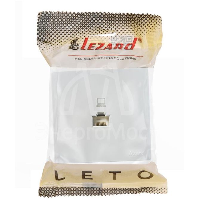 Розетка комп 1-мест. LETO бел. LEZARD 752-0200-139