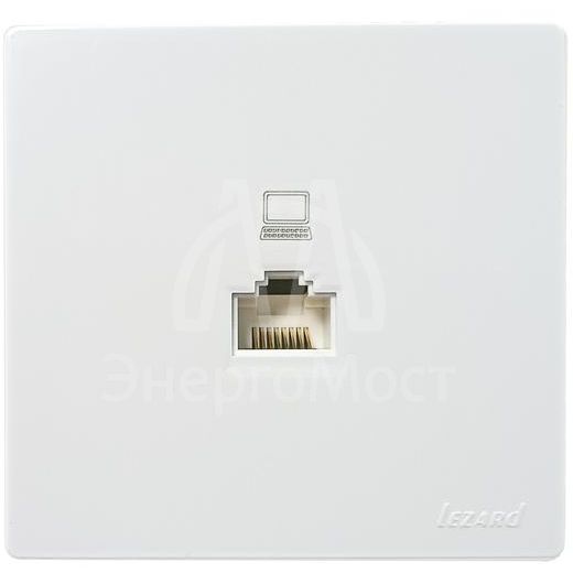 Розетка комп 1-мест. LETO бел. LEZARD 752-0200-139