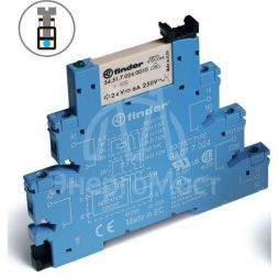 Модуль интерфейсный (сборка 34.51.7.060.0010 + 93.01.0.240) электромеханич. реле 1CO 6А AgNi 230-240В AC/DC IP20 винт. клеммы FINDER 385102400060