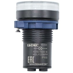 Индикатор сигнальный со встроенным диодом 220В зел. DKC M22L-F220GPP