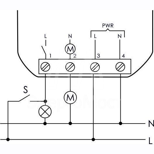 Реле времени PO-406 (задержка выкл. /управ. контактом 230В 8А 1НО IP20 монтаж в коробку d-60мм) F&amp;amp;F EA02.001.019