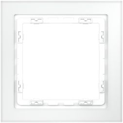 Рамка 1-м S70 стеклян. бел. матов. Voltum VLS110102