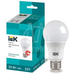 Лампа LED A80 шар 25Вт 230В 4000К E27 IEK LLE-A80-25-230-40-E27