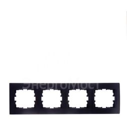 Рамка 4-м Karina горизонт. черн. бархат LEZARD 707-4200-149