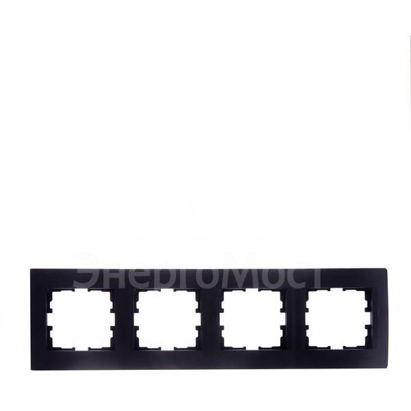 Рамка 4-м Karina горизонт. черн. бархат LEZARD 707-4200-149
