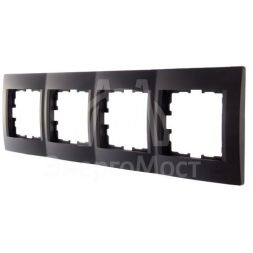 Рамка 4-м Karina горизонт. черн. бархат LEZARD 707-4200-149