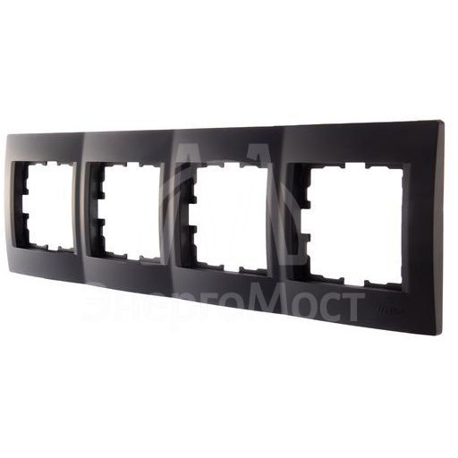 Рамка 4-м Karina горизонт. черн. бархат LEZARD 707-4200-149